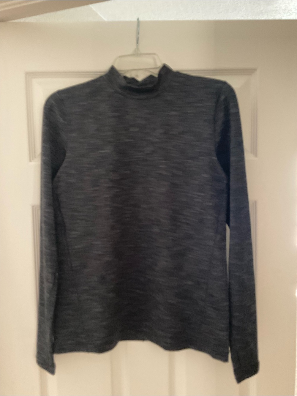 Alpine Design Mock Neck Black Space Dye Top
